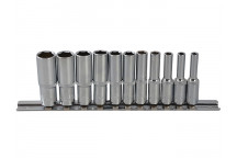 BlueSpot Tools Deep Socket Set of 11 Metric 1/4in Square Drive