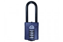 Squire CP50/2.5 Combination Padlock 4-Wheel 50mm Extra Long Shackle 63.5mm