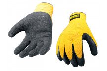 DEWALT DPG70L Yellow Knit Back Latex Gloves - Large