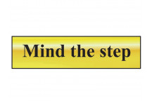 Scan Mind The Step - Polished Brass Effect 200 x 50mm