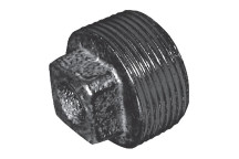 1.1/2\"BSPT MALE HOLLOW PLUG FIG147 BLACK