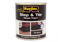 Rustins Quick Dry Step & Tile Paint Gloss Black 1 litre