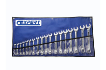 Expert Combination Spanner Set with Tool Roll, 18 Piece