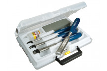 Stanley Tools 5002 Bevel Edge Chisel & Oilstone Set, 4 Piece