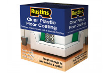 Rustins Clear Plastic Floor Coating Kit Satin 1 litre