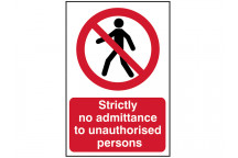 Scan Strictly No Admittance To Unauthorised Persons - PVC 400 x 600mm