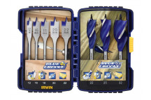 IRWIN Blue Groove Auger & Flat Drill Bit Set, 8 Piece