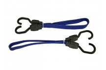 Faithfull Flat Bungee Flat Cord 46cm (18in) Blue 2 Piece