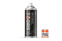 TYGRIS Matt Black Acrylic Paint (RAL9005) 400mL Aerosol - P300