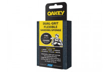 Oakey Dual-Grit Flexible Sanding Sponge Fine/Coarse