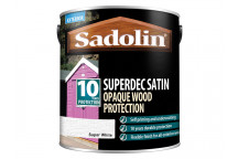 Sadolin Superdec Opaque Wood Protection Super White Satin 2.5 litre