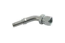 M18 Metric Female (Komatsu Style) x Hose Tail 45? Swept Elbow