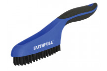 Faithfull Scratch Brush Soft Grip 4 x 16 Row Plastic