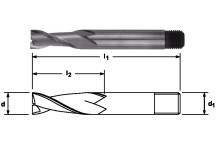 Slot Drills - Long Series 2 Flute - Screwed Shank Metric 10
