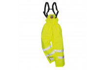 S781 Bizflame Rain Lined- Hi-Vis Antistatic FR Trouser Yellow XL