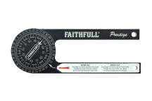 Faithfull Prestige Mitre Saw Protractor Black Aluminium