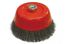 Faithfull Wire Cup Brush 150mm M14x2, 0.3mm Steel Wire