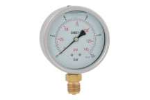 1/2\"BSPP 100MM HVY DTY BTM GAUG 0-36PSI
