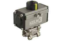 1/4\" BSPP SS 3 PC DA ALUM ACTU B.VALVE