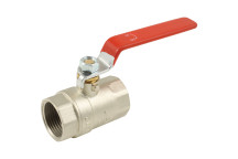 1/4\"BSP Brass Ball Valve Red Steel Long Handle