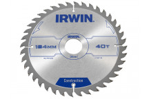 IRWIN Construction Circular Saw Blade 184 x 30mm x 40T ATB
