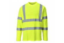 S278 Hi-Vis Long Sleeved T-Shirt Yellow Large