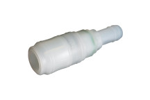 1/4\" HOSE TAIL PVDF COUPLING