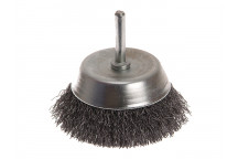 Faithfull Wire Cup Brush 75mm x 6mm Shank, 0.3mm Wire