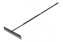 Roughneck Asphalt Rake 16 Flat Teeth - Tubular Steel Shaft Handled