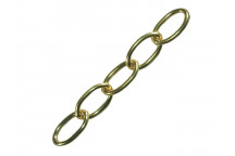 Faithfull Oval Chain 1.8mm x 10m Polished Brass