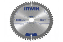 IRWIN Professional Aluminium Circular Saw Blade 160 x 20mm x 56T TCG