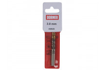 Dormer A002 HSS-TiN Coated Jobber Drills (2) 3.0mm OL:61mm WL:33mm