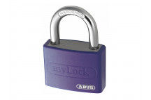 ABUS Mechanical T65AL/40mm My Lock Aluminium Padlock Violet Keyed Alike 6401