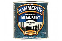 Hammerite Direct to Rust Hammered Finish Metal Paint White 2.5 Litre