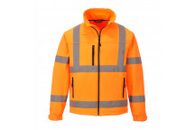 S424 Hi-Vis Classic Softshell Jacket (3L) Orange Large