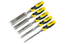 Stanley Tools DYNAGRIP Bevel Edge Chisel with Strike Cap Set, 5 Piece