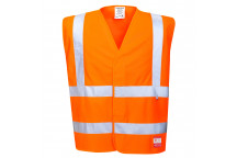 FR71 Hi-Vis Anti Static Vest - Flame Resistant Orange LXL