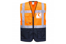 C476 Warsaw Executive Vest Orange/Navy Large