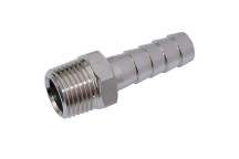 1/8\" BSPT Male Straight Hose Tails, Nickel Plated Brass