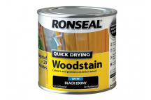 Ronseal Quick Drying Woodstain Satin Ebony 250ml