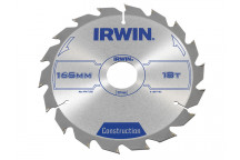 IRWIN Construction Circular Saw Blade 165 x 30mm x 18T ATB