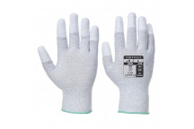 A198 Antistatic PU Fingertip Glove Grey Large