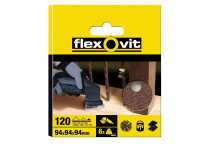 Flexovit Delta Hook & Loop Sanding Sheets 94mm Fine 120G (Pack of 6)