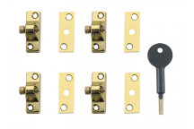 Yale Locks 8K118 Economy Window Lock Electro Brass Finish Pack of 4 Visi