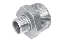 1.1/4\"X1\" BSPT HEX REDU NIPPLE GALVANISED