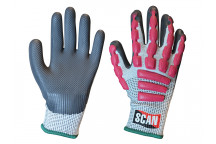 Scan Anti-Impact Latex Cut 5 Gloves - M (Size 8)