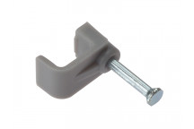 ForgeFix Cable Clip Flat Grey 4mm Box 100