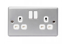 Masterplug Metal Clad Switched Socket 2-Gang 13A