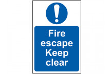 Scan Fire Escape Keep Clear - PVC 200 x 300mm