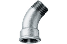 3/4\" BSP/T MALE/FEM 45? BEND GALVANISED GF40G